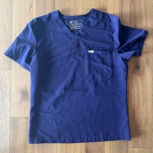 FIGS Scrub Top - EGGPLANT PURPLE